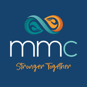 MMC - Master Logo and Tagline on Blue